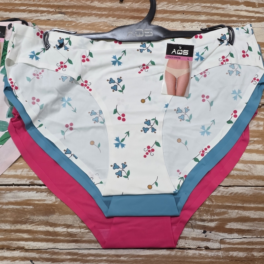 New 6 AQS Seamless Womens Panties Underwear L - Picture 2 of 7